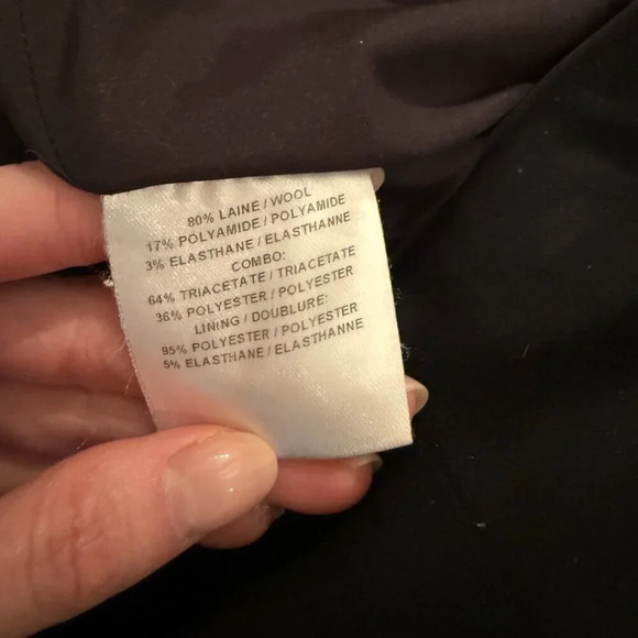 Black Wool Pencil Skirt with Back Slit, Judith and Charles, US 2 - Picture 7 of 8